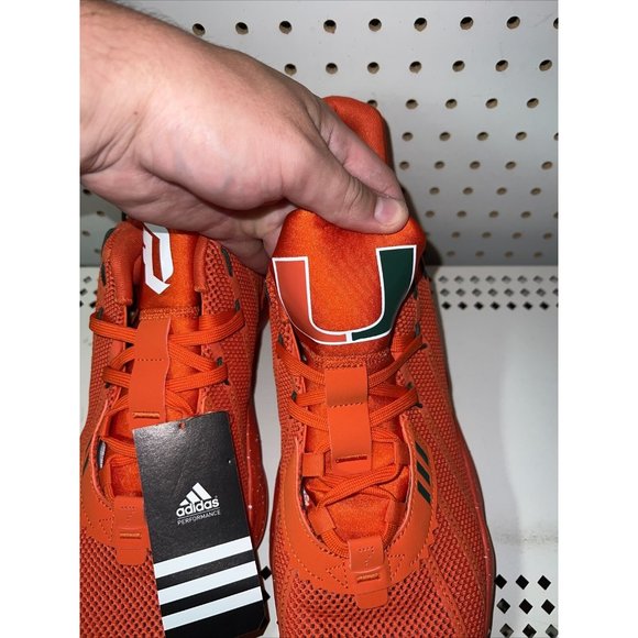 Adidas Dame 7 Miami Hurricanes PE Mens Basketball Shoes Size 14.5 Orange S29216